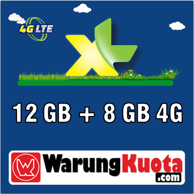 Paket Internet XL Data - Combo Lite - 12 GB +  8 GB 4G