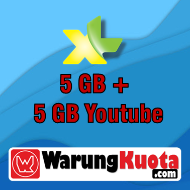 Paket Internet XL Data - Xtra Combo - 5 GB + 5 GB Youtube; 30 Hari